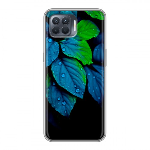 Дизайнерский силиконовый чехол для OPPO Reno4 Lite Листья и роса