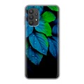 Дизайнерский силиконовый чехол для Samsung Galaxy A32 Листья и роса