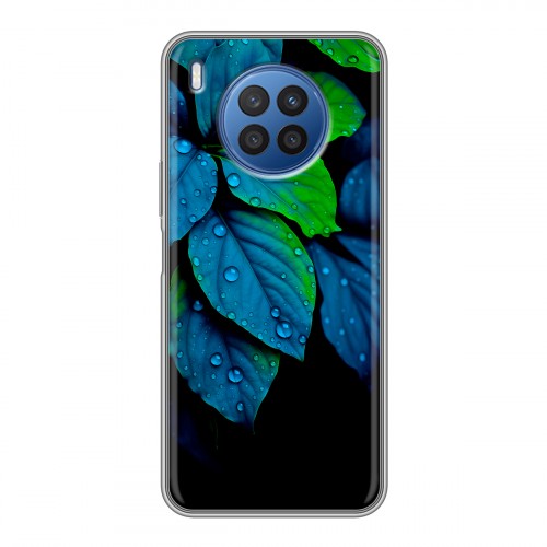 Дизайнерский силиконовый чехол для Huawei Nova 8i Листья и роса