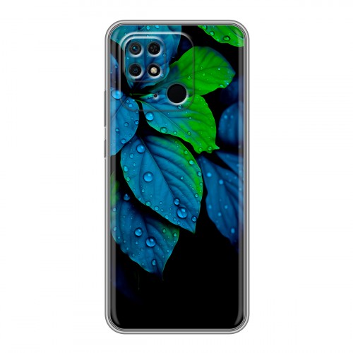 Дизайнерский силиконовый чехол для Xiaomi Redmi 10C Листья и роса