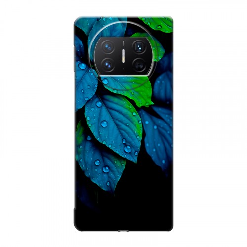 Дизайнерский пластиковый чехол для Huawei Mate X3 Листья и роса