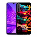 Дизайнерский силиконовый чехол для Realme 5 Гоночные машины