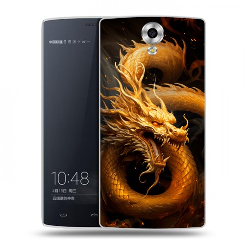 Дизайнерский силиконовый чехол для Homtom HT7 Золотой дракон