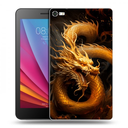Дизайнерский силиконовый чехол для Huawei MediaPad T2 7.0 Pro Золотой дракон