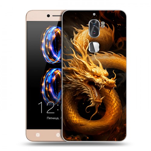 Дизайнерский пластиковый чехол для LeRee Le3 Золотой дракон