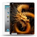 Дизайнерский пластиковый чехол для Ipad 2/3/4 Золотой дракон