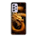 Дизайнерский силиконовый чехол для Samsung Galaxy A52 Золотой дракон