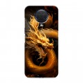 Дизайнерский силиконовый чехол для Nokia G20 Золотой дракон