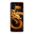 Дизайнерский силиконовый чехол для TCL 20B Золотой дракон