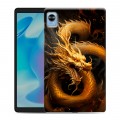 Дизайнерский силиконовый чехол для Realme Pad Mini Золотой дракон