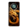 Дизайнерский силиконовый чехол для Huawei Nova Y90 Золотой дракон