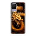 Дизайнерский силиконовый чехол для TCL 405 Золотой дракон