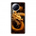 Дизайнерский силиконовый чехол для Xiaomi Civi 3 Золотой дракон