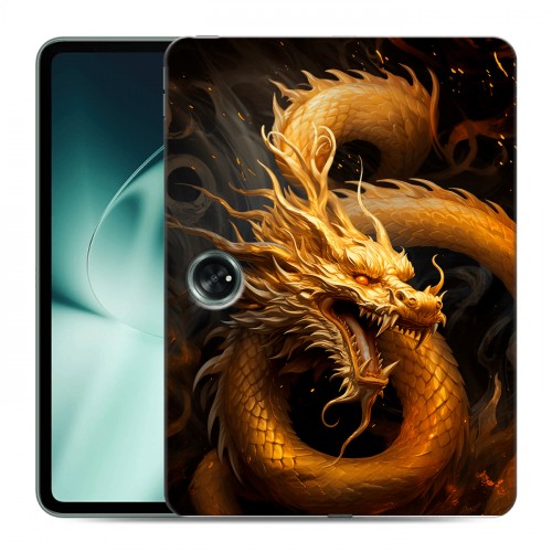 Дизайнерский силиконовый чехол для OnePlus Pad Золотой дракон