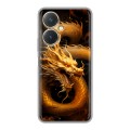 Дизайнерский силиконовый чехол для Vivo Y27 4G Золотой дракон