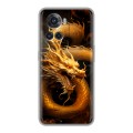 Дизайнерский силиконовый чехол для OnePlus Ace Золотой дракон