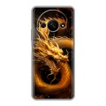 Дизайнерский силиконовый чехол для Xiaomi RedMi A3 Золотой дракон
