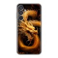 Дизайнерский силиконовый чехол для Samsung Galaxy M35 Золотой дракон