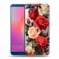 Полупрозрачный дизайнерский пластиковый чехол для Huawei Honor View 10 Розы
