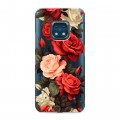 Полупрозрачный дизайнерский силиконовый с усиленными углами чехол для Nokia XR20 Розы