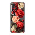 Полупрозрачный дизайнерский силиконовый чехол для Xiaomi Redmi 10 Розы