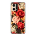 Полупрозрачный дизайнерский силиконовый чехол для OPPO Reno7 Розы