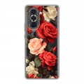 Полупрозрачный дизайнерский силиконовый с усиленными углами чехол для Huawei Nova 10 Розы
