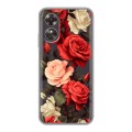 Полупрозрачный дизайнерский пластиковый чехол для OPPO A17 Розы