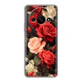 Полупрозрачный дизайнерский пластиковый чехол для Xiaomi RedMi A3 Розы