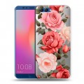 Полупрозрачный дизайнерский пластиковый чехол для Huawei Honor View 10 Розы