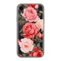 Полупрозрачный дизайнерский пластиковый чехол для Iphone Xr Розы