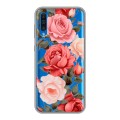Полупрозрачный дизайнерский пластиковый чехол для Samsung Galaxy A50 Розы