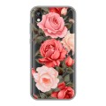 Полупрозрачный дизайнерский пластиковый чехол для Huawei Honor 8s Розы