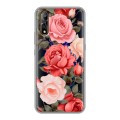 Полупрозрачный дизайнерский силиконовый с усиленными углами чехол для Vivo V17 Neo Розы