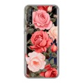Полупрозрачный дизайнерский силиконовый чехол для Huawei Y8p Розы