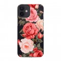 Полупрозрачный дизайнерский силиконовый с усиленными углами чехол для Iphone 12 Mini Розы