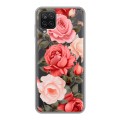 Полупрозрачный дизайнерский пластиковый чехол для Samsung Galaxy A12 Розы
