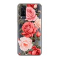 Полупрозрачный дизайнерский пластиковый чехол для Vivo Y31 Розы