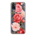 Полупрозрачный дизайнерский пластиковый чехол для ZTE Blade A71 Розы