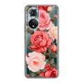 Полупрозрачный дизайнерский силиконовый чехол для Huawei Honor 50 Розы