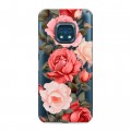 Полупрозрачный дизайнерский силиконовый с усиленными углами чехол для Nokia XR20 Розы