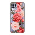 Полупрозрачный дизайнерский силиконовый с усиленными углами чехол для Realme 8i Розы
