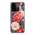 Полупрозрачный дизайнерский силиконовый с усиленными углами чехол для Tecno Spark Go 2022 Розы