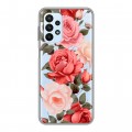 Полупрозрачный дизайнерский силиконовый чехол для Samsung Galaxy A23 Розы