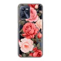 Полупрозрачный дизайнерский силиконовый чехол для Realme C35 Розы