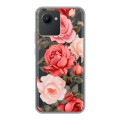 Полупрозрачный дизайнерский пластиковый чехол для Realme C30 Розы