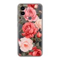 Полупрозрачный дизайнерский силиконовый чехол для Xiaomi Redmi A1 Plus Розы