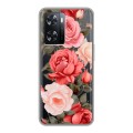 Полупрозрачный дизайнерский силиконовый с усиленными углами чехол для OPPO A57s Розы