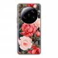 Полупрозрачный дизайнерский пластиковый чехол для Xiaomi 13 Ultra Розы