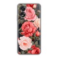 Полупрозрачный дизайнерский пластиковый чехол для OPPO A38 4G Розы